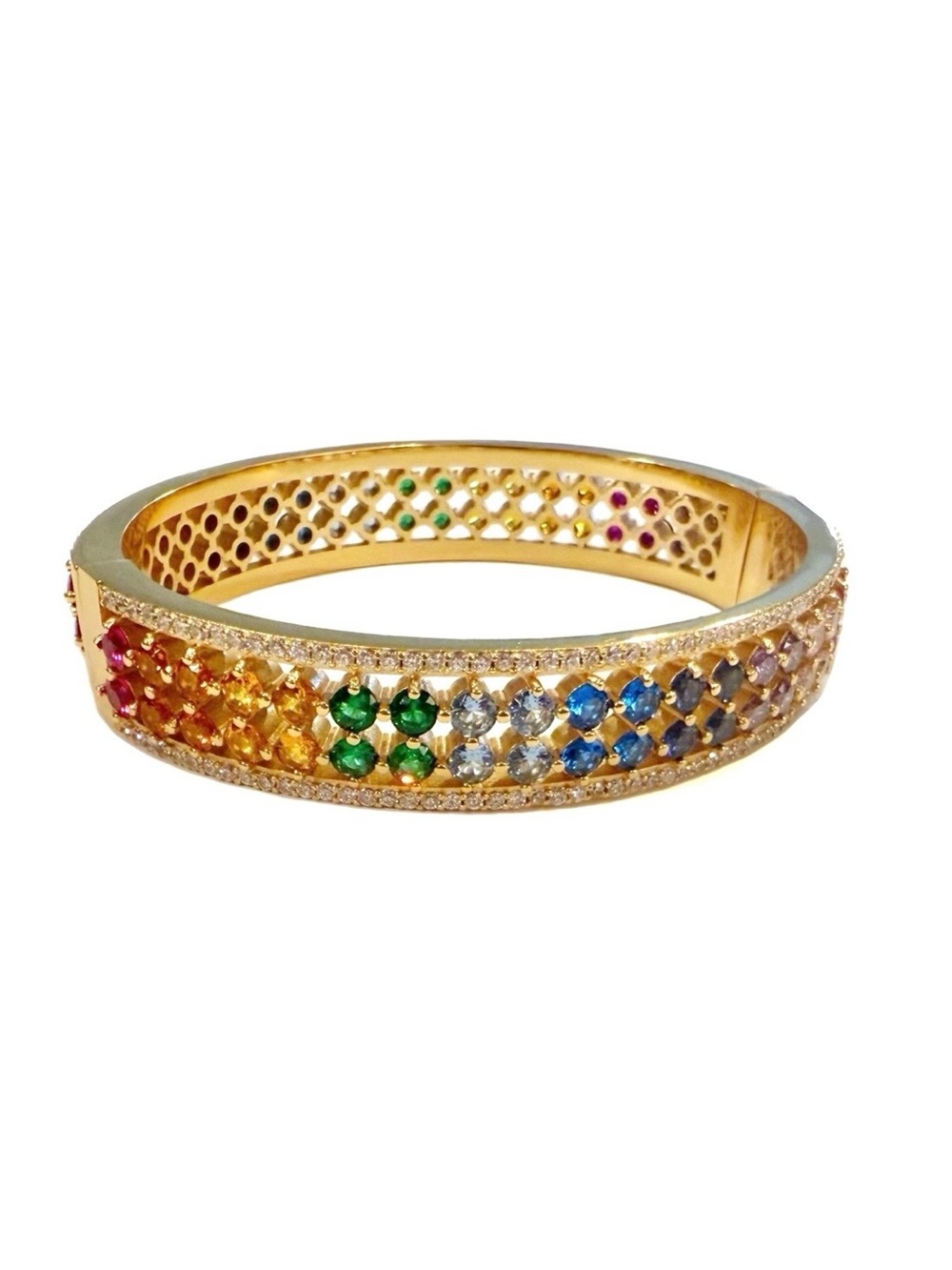 KURT GEIGER LONDON Gold Toned Pavé Bangle Bracelet NWT